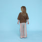 Grown Summer Stripe Cotton Frill Pant