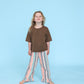 Grown Summer Stripe Cotton Frill Pant