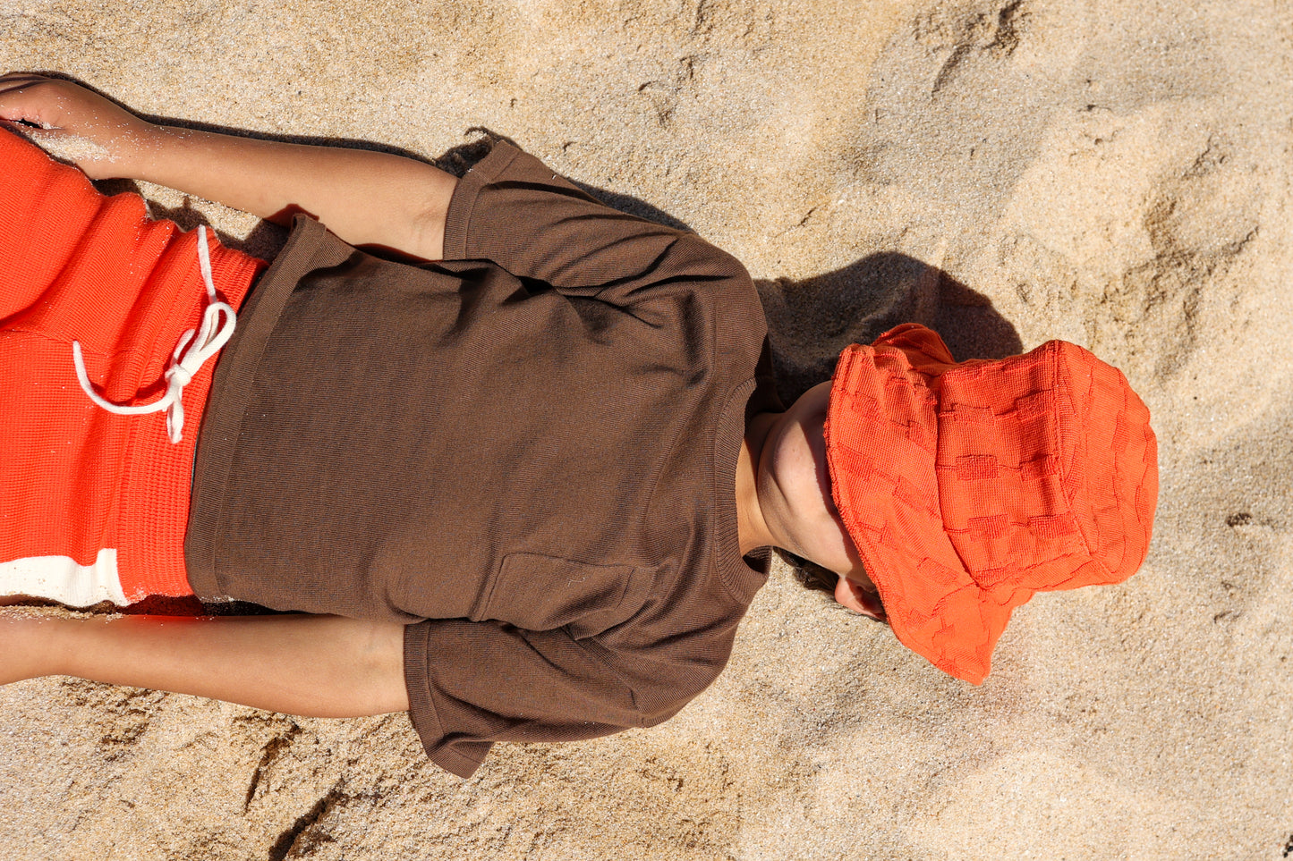 Grown Terry Bucket Hat Rosso