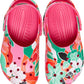 Crocs Classic Woodcut Floral Clog Kids Dragon Fruit