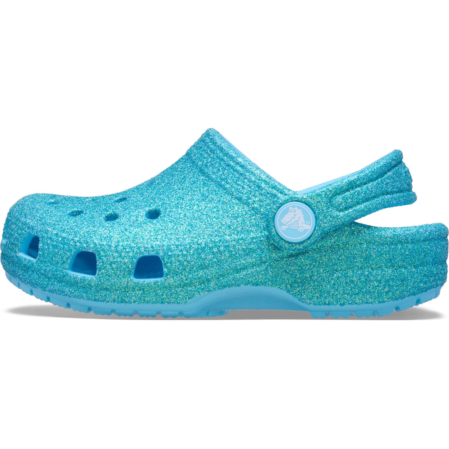 Crocs Classic Iridescent Glitter Clog Toddlers Tinted Glass