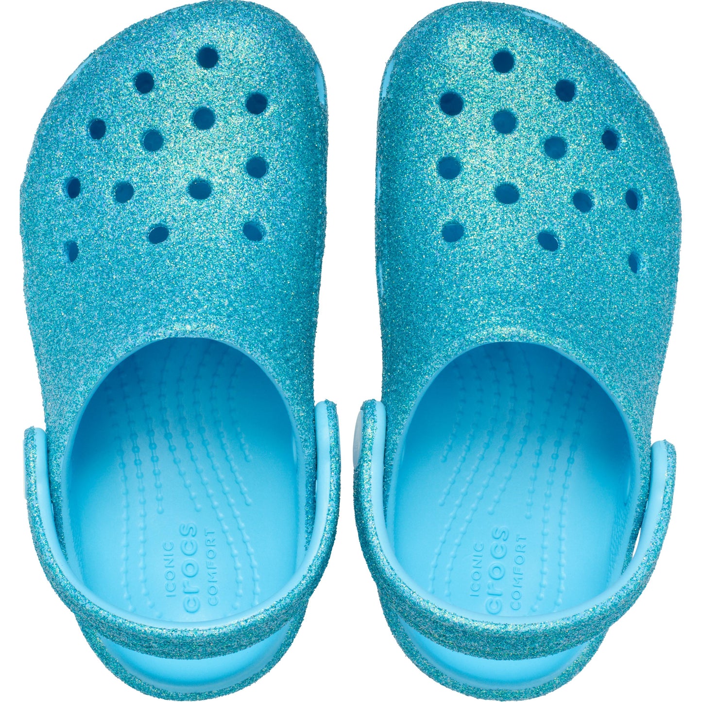 Crocs Classic Iridescent Glitter Clog Toddlers Tinted Glass