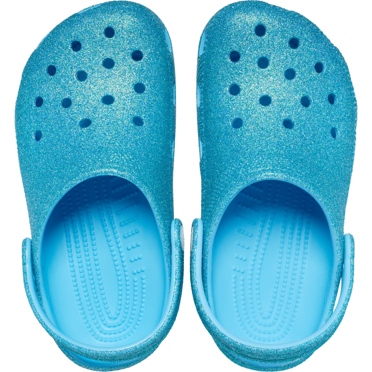 Crocs Classic Iridescent Glitter Clog Kids Tinted Glass