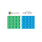 Connetix Base Plate Rainbow Blue and Green 2 pc