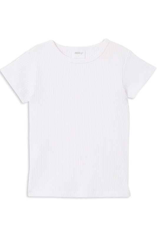 Milky Baby White Rib Tee