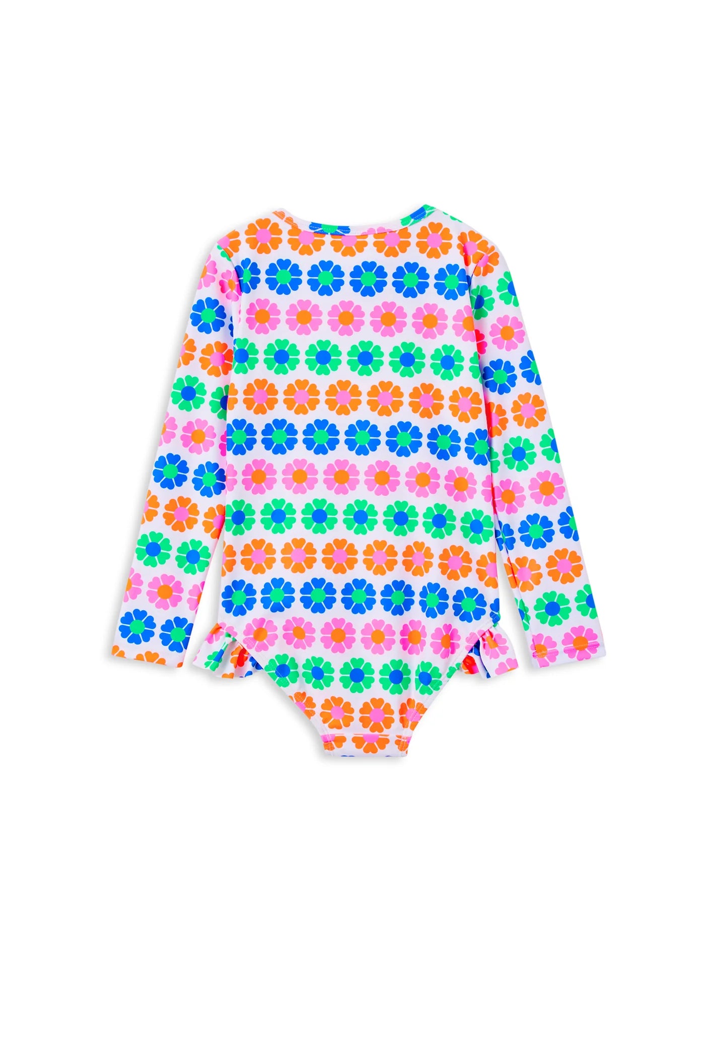 Milky Neon Fun Long Sleeve Swimsuit