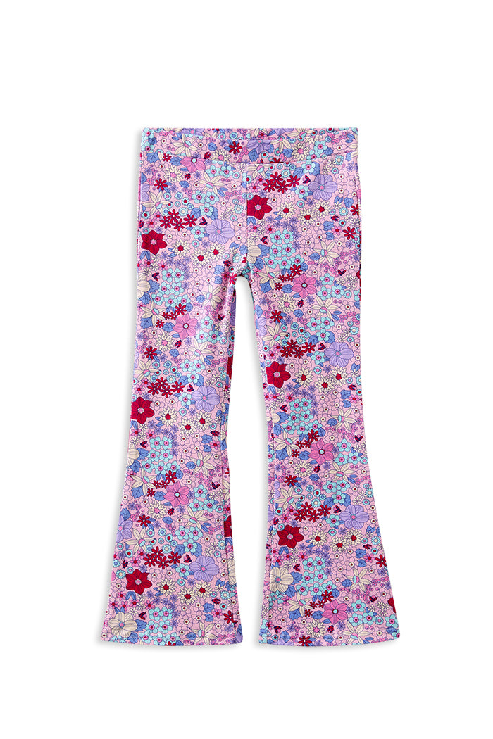 Milky Lilac Bloom Flared Legging