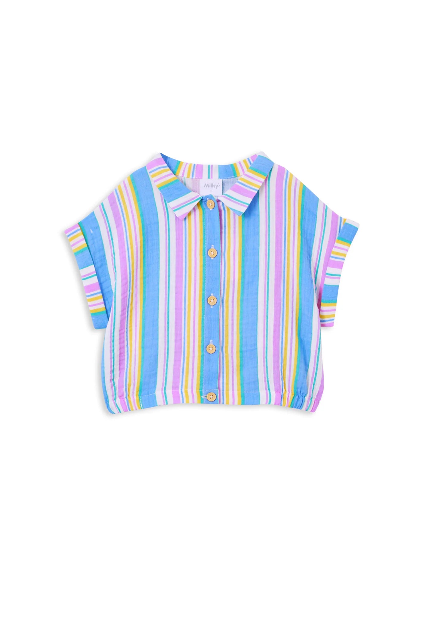 Milky Crinkle Stripe Shirt