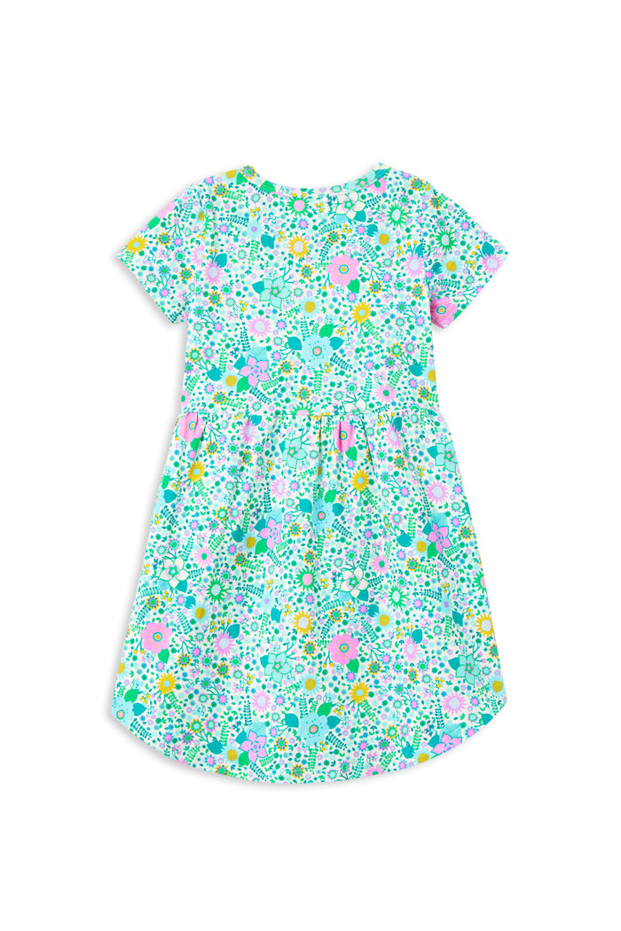 Milky Blossom Hi-Lo Dress