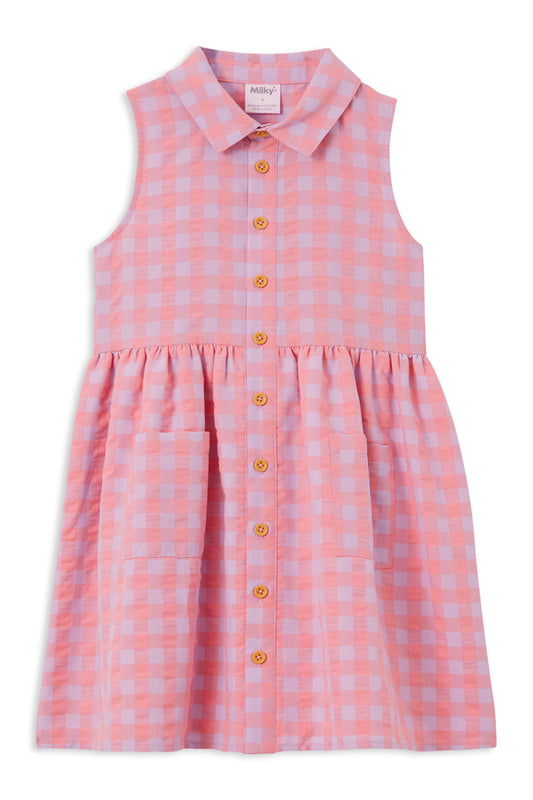 Milky Check Dress