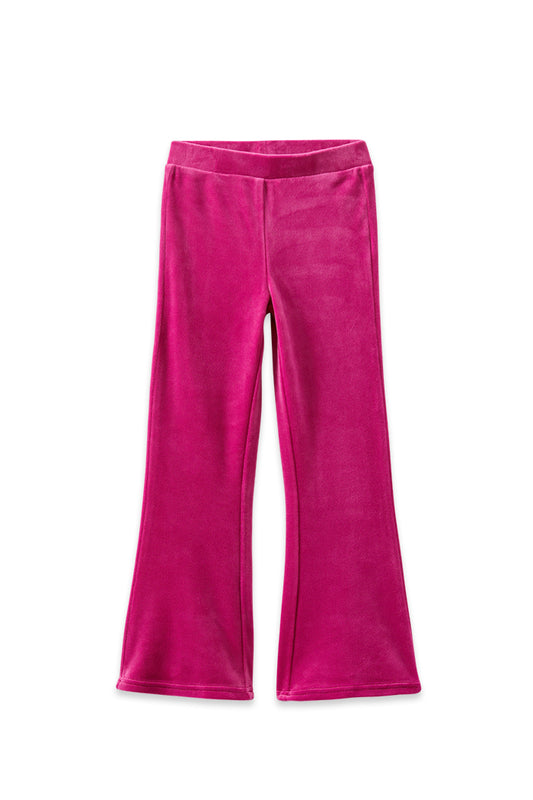 Milky Pink Velour Flares