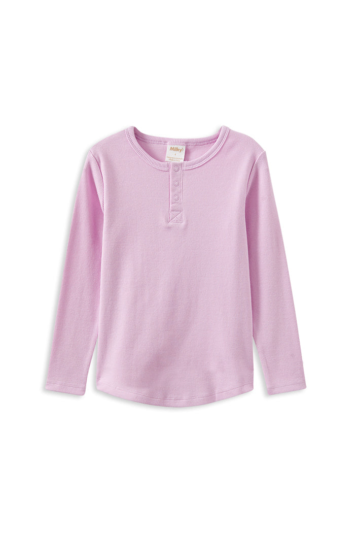 Milky Blush Henley Tee