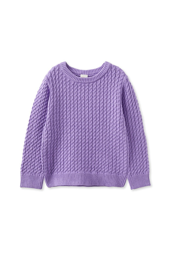 Milky Lilac Cable Knit Jumper