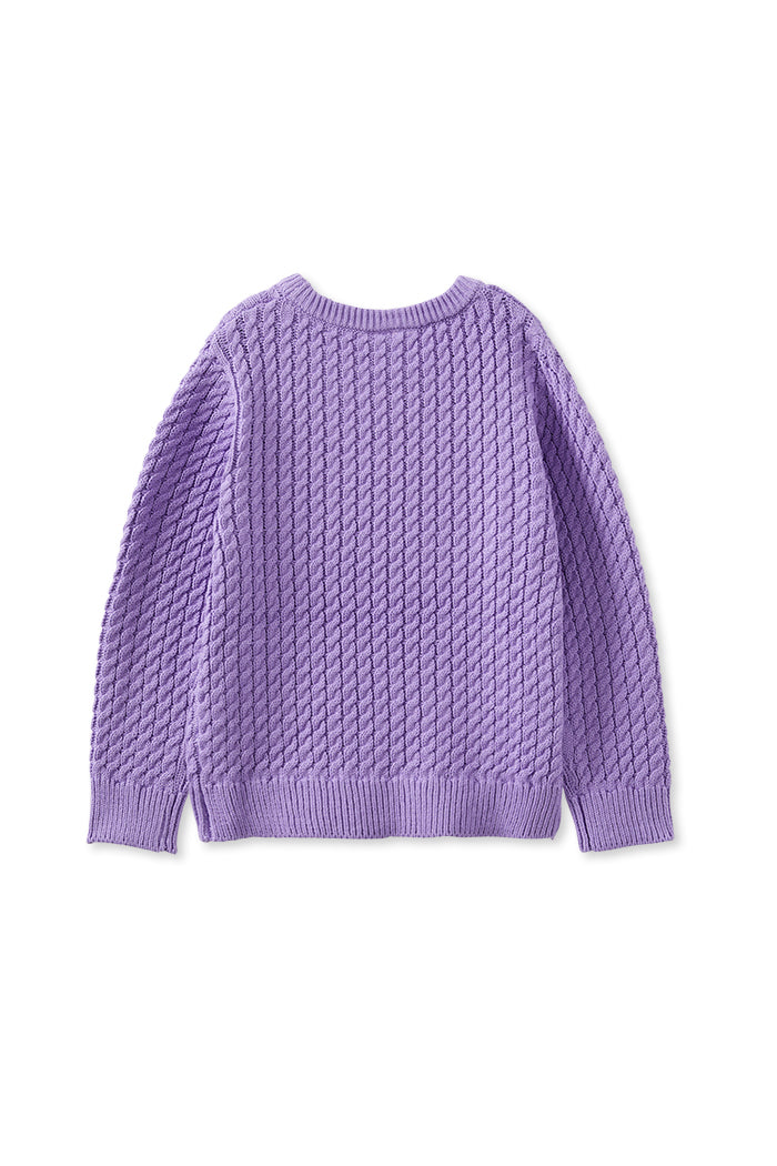 Milky Lilac Cable Knit Jumper