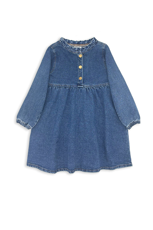 Milky Mid Wash Denim Dress