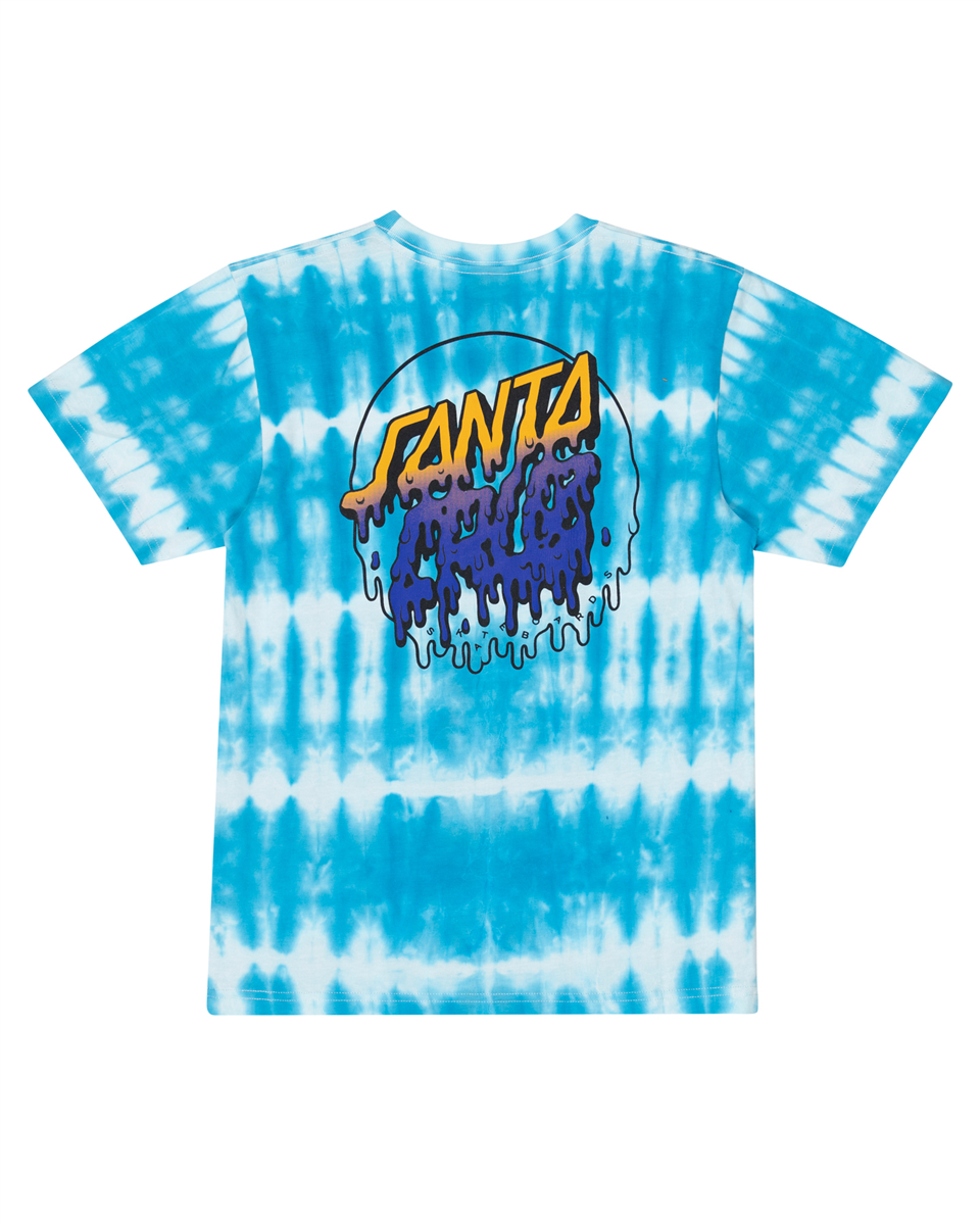 Santa Cruz Rad Dot Hollow Tee Turquoise Tie Dye