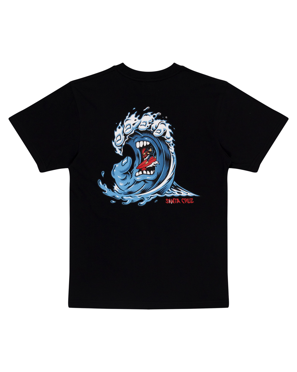 Santa Cruz Screaming Wave Front Tee Black