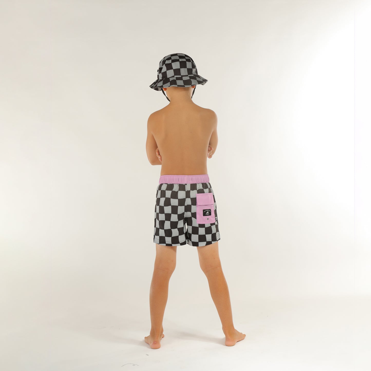 Hello Stranger Bucket Hat Black Check