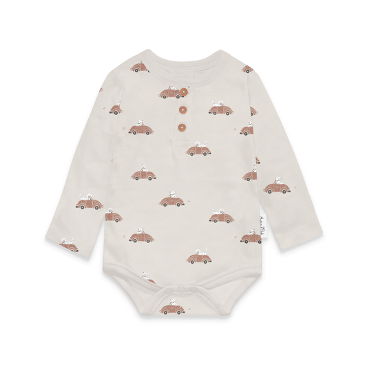 Aster & Oak Classic Car Henley Onesie