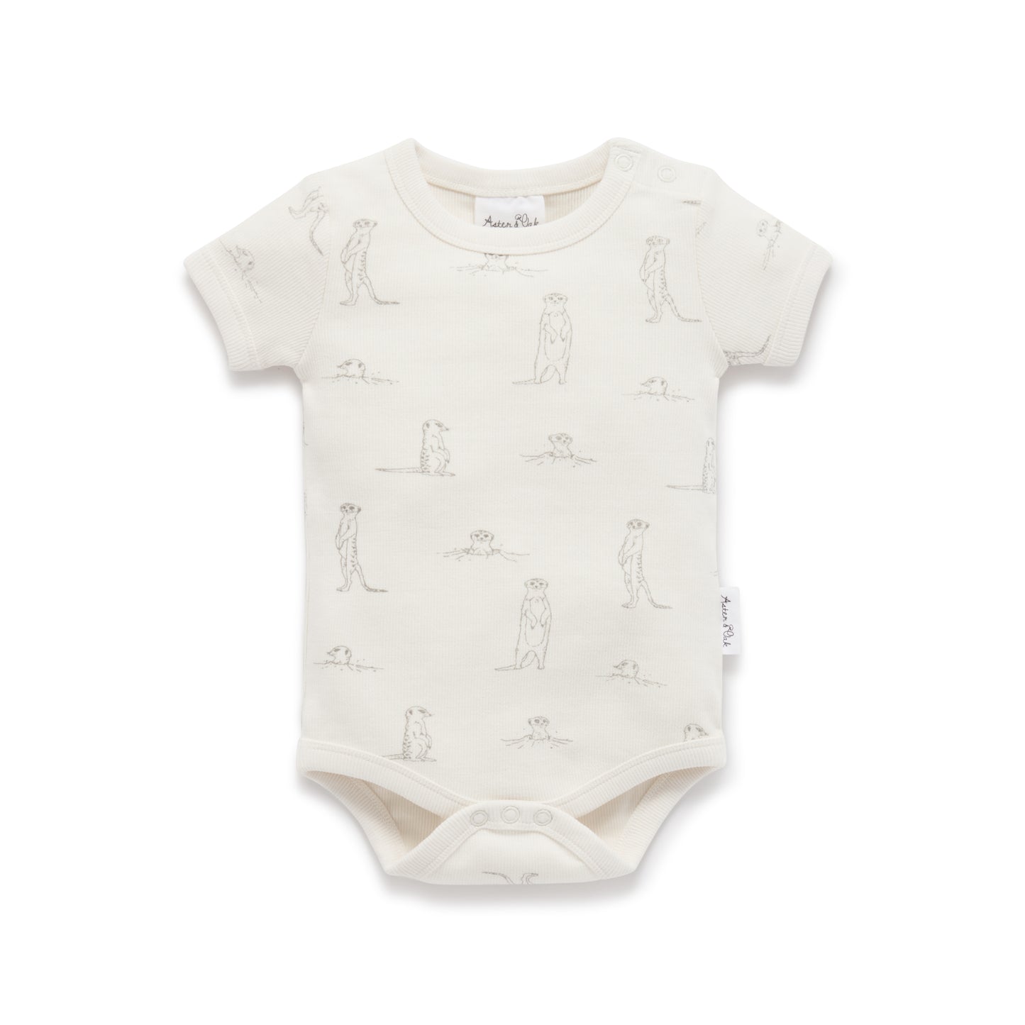 Aster & Oak Meerkat Rib AOP Onesie