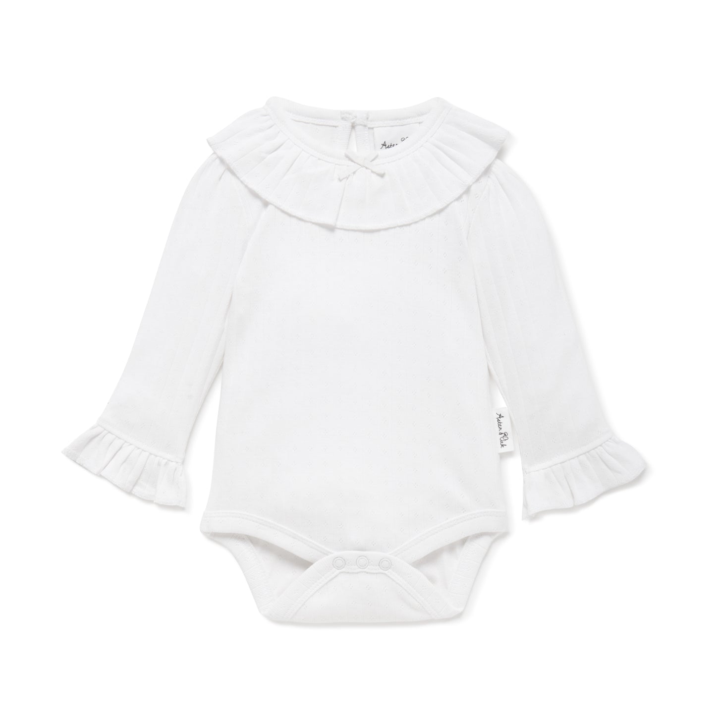 Aster & Oak White Pointelle Onesie