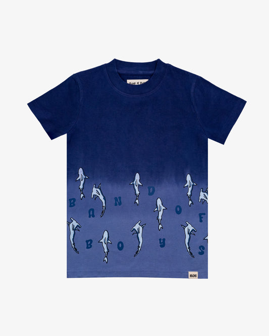 Band of Boys Blue Dip Dye Shark Tee