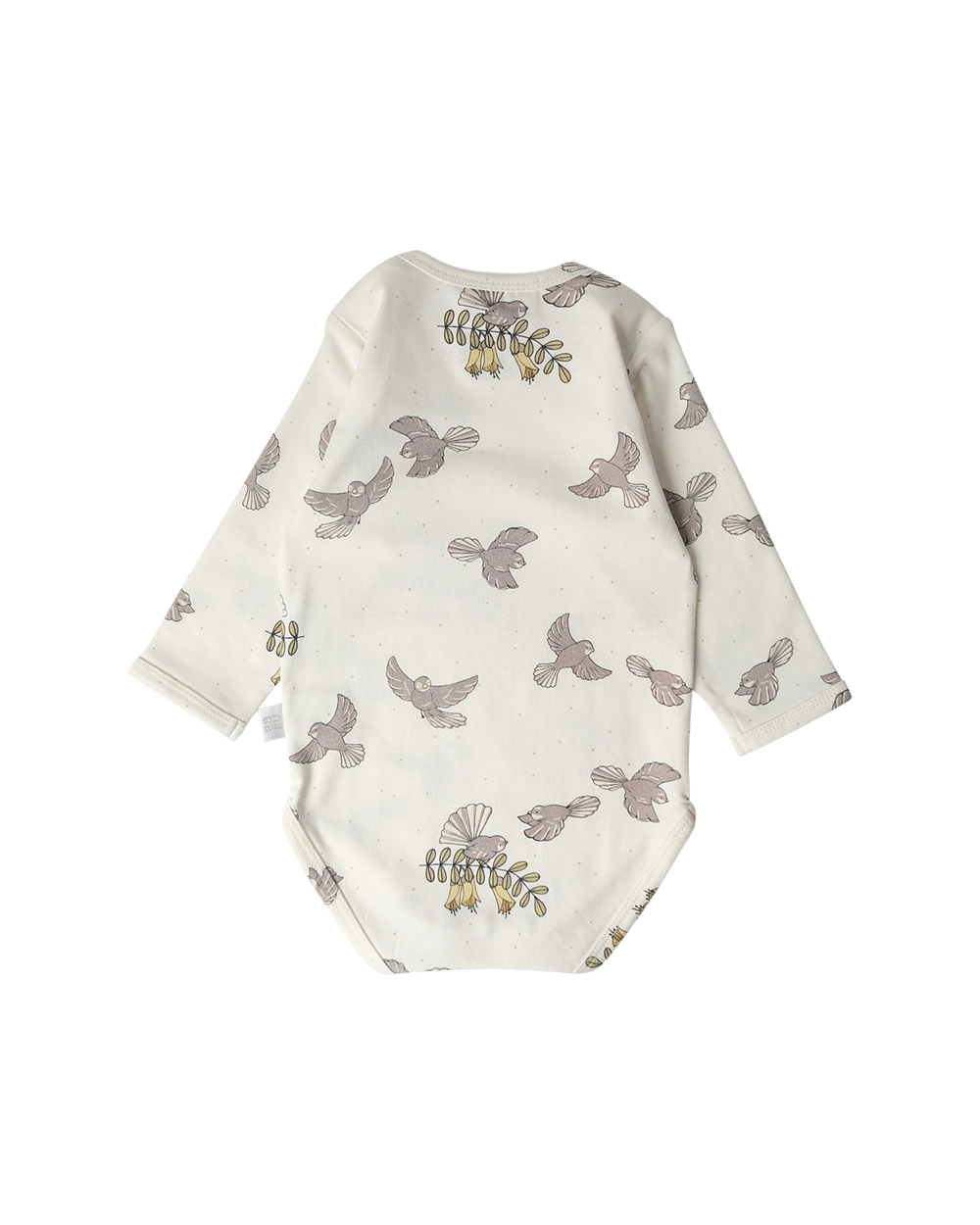 Babu Organic Cotton Long Sleeve Bodysuit Fantail