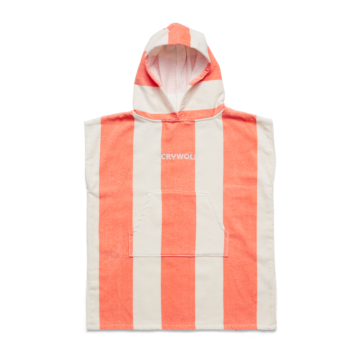 Crywolf Hooded Towel Coral Stripe