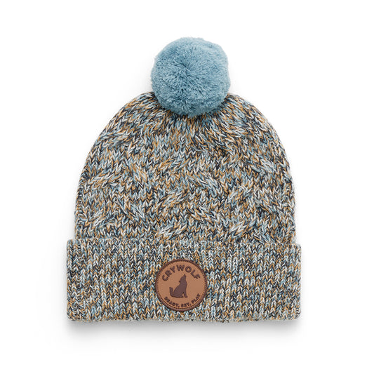 Crywolf Pom Pom Beanie Blue Speckle