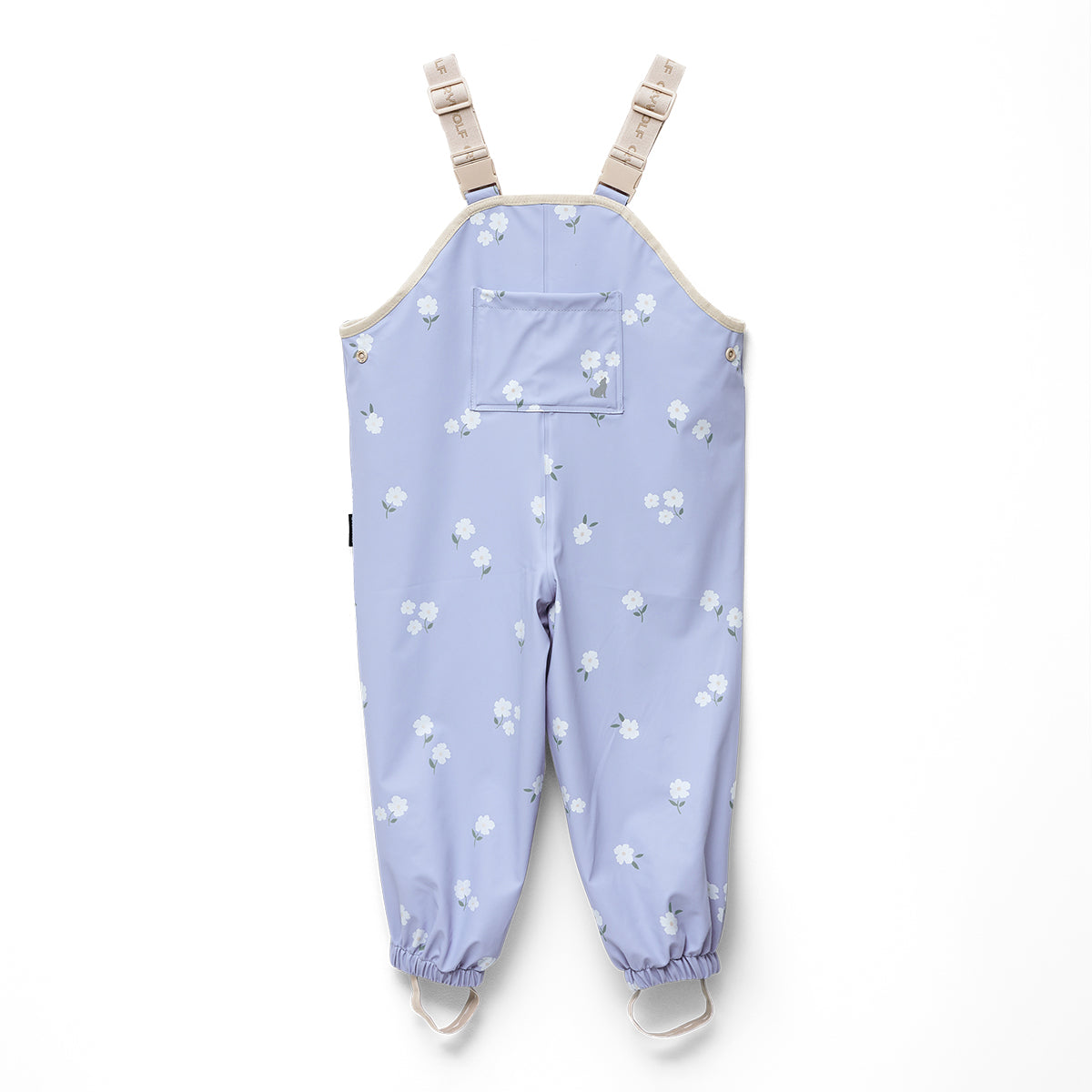 Crywolf Rain Overalls Floral Periwinkle