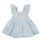 Minihaha Palm Cove Denim Embroidered Dress Light Blue