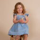 Minihaha Palm Cove Denim Embroidered Dress Light Blue