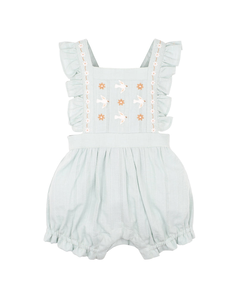 Minihaha Sweet Spot Embroidered Overall Sage