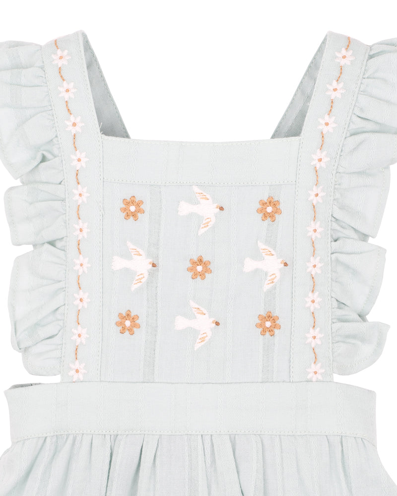 Minihaha Sweet Spot Embroidered Overall Sage