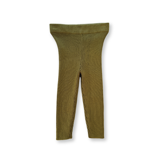 Grown Organic Ribbed Essential Leggings Herb