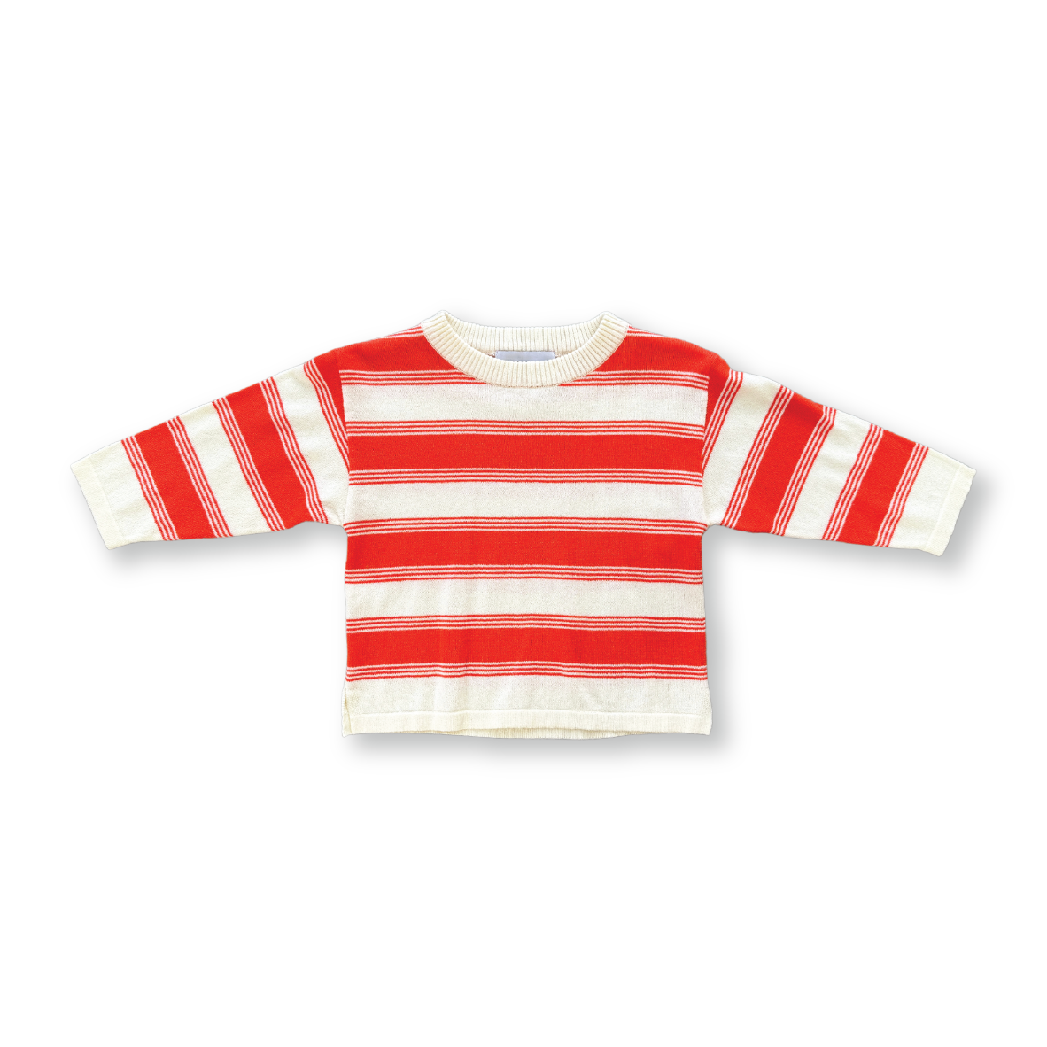 Grown Stripe Long Sleeve Tee Tomato