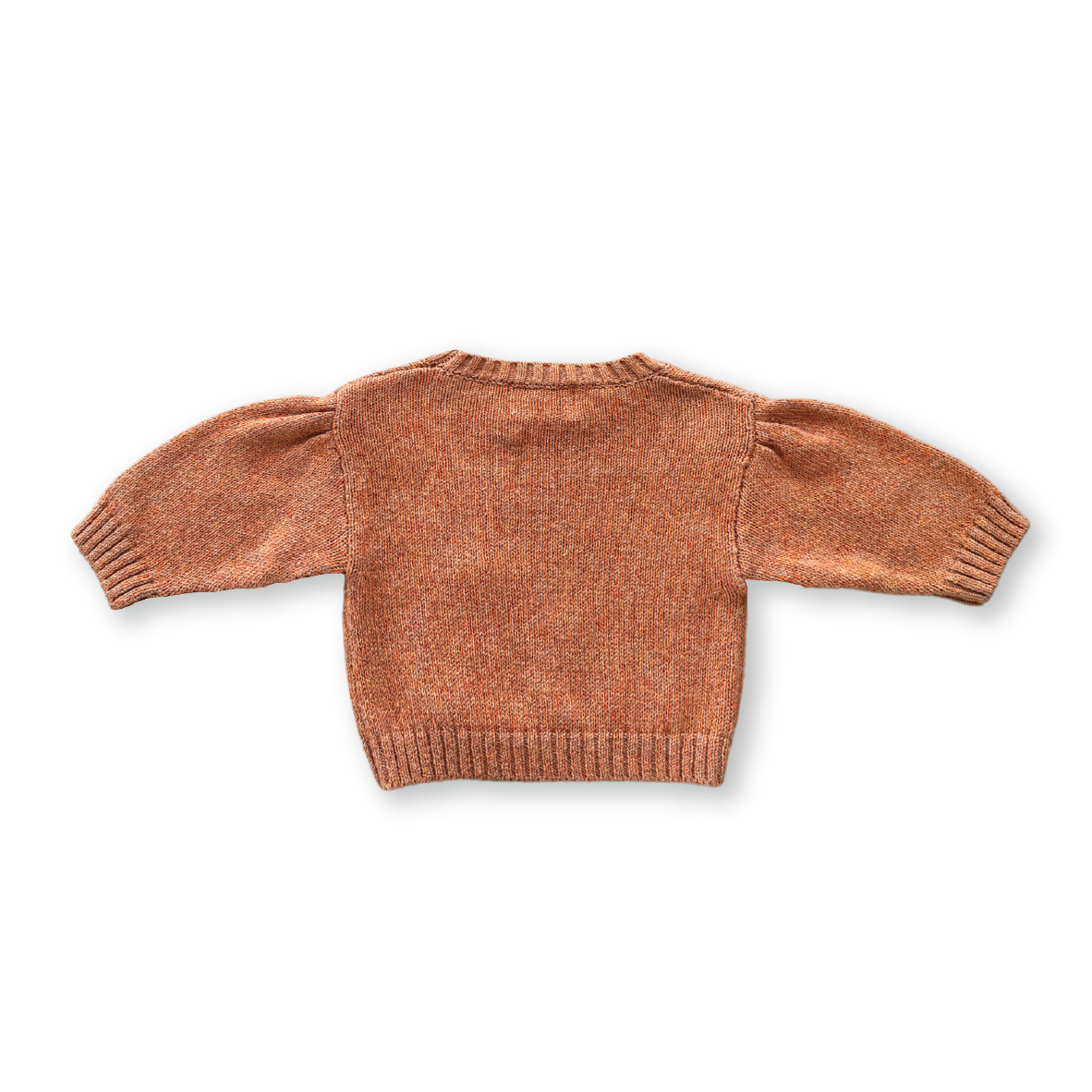 Grown Fleck Yarn Pull Over Tawny