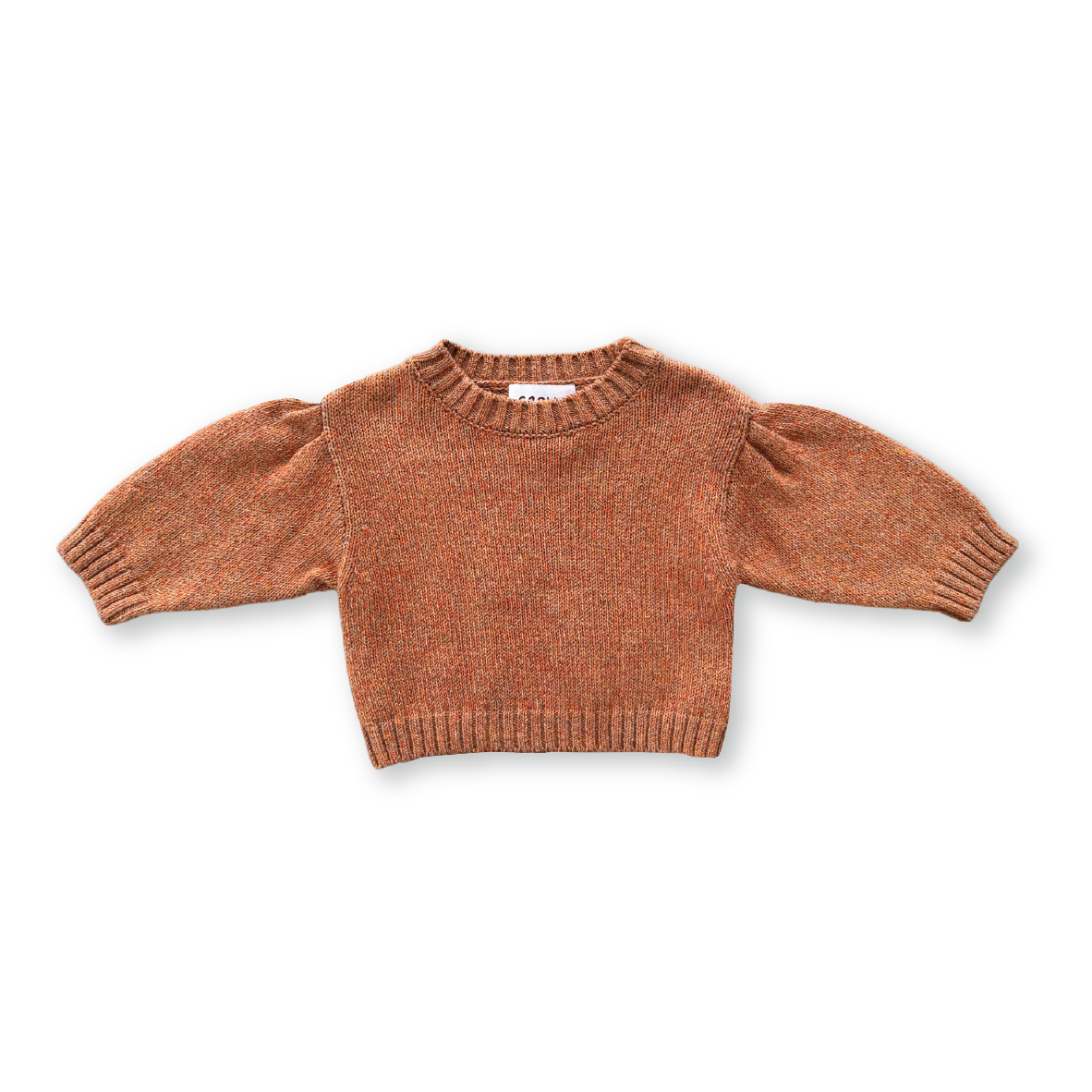 Grown Fleck Yarn Pull Over Tawny