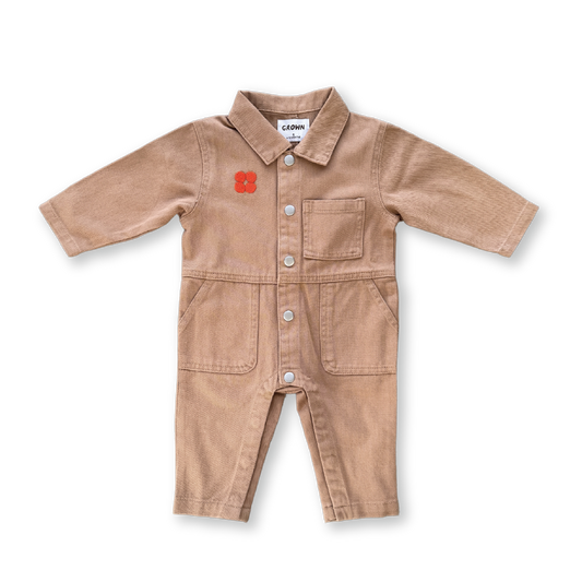 Grown Organic Denim Boilersuit Clay