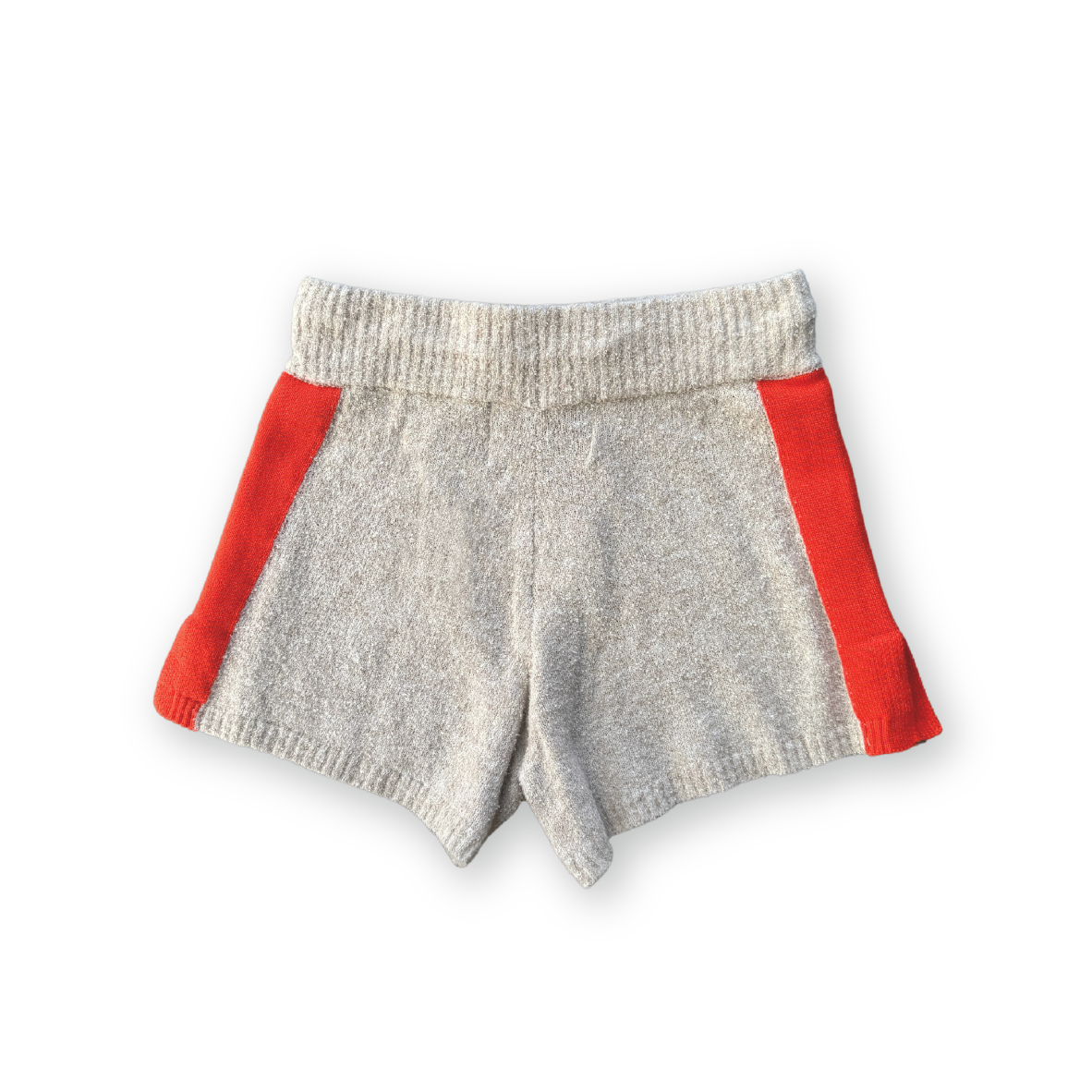 Grown Knitted Terry Shorts Dune/Rosso