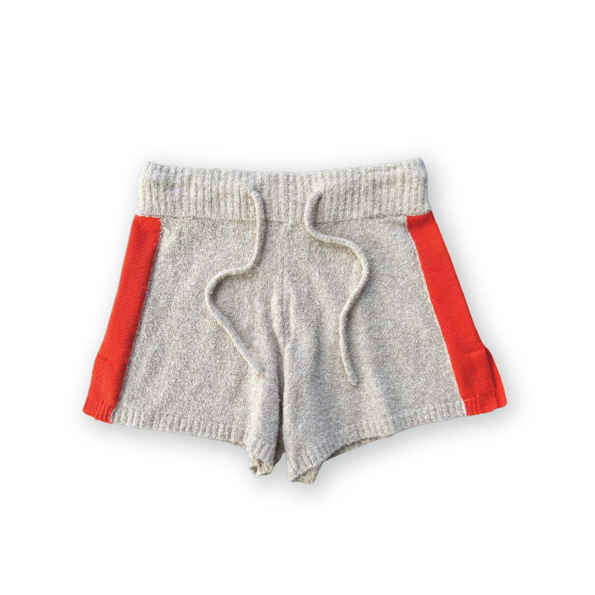 Grown Knitted Terry Shorts Dune/Rosso