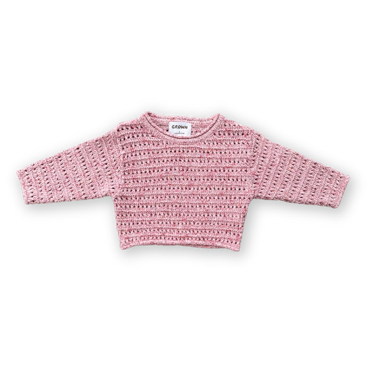 Grown Summer Open Knit Pullover Blossom