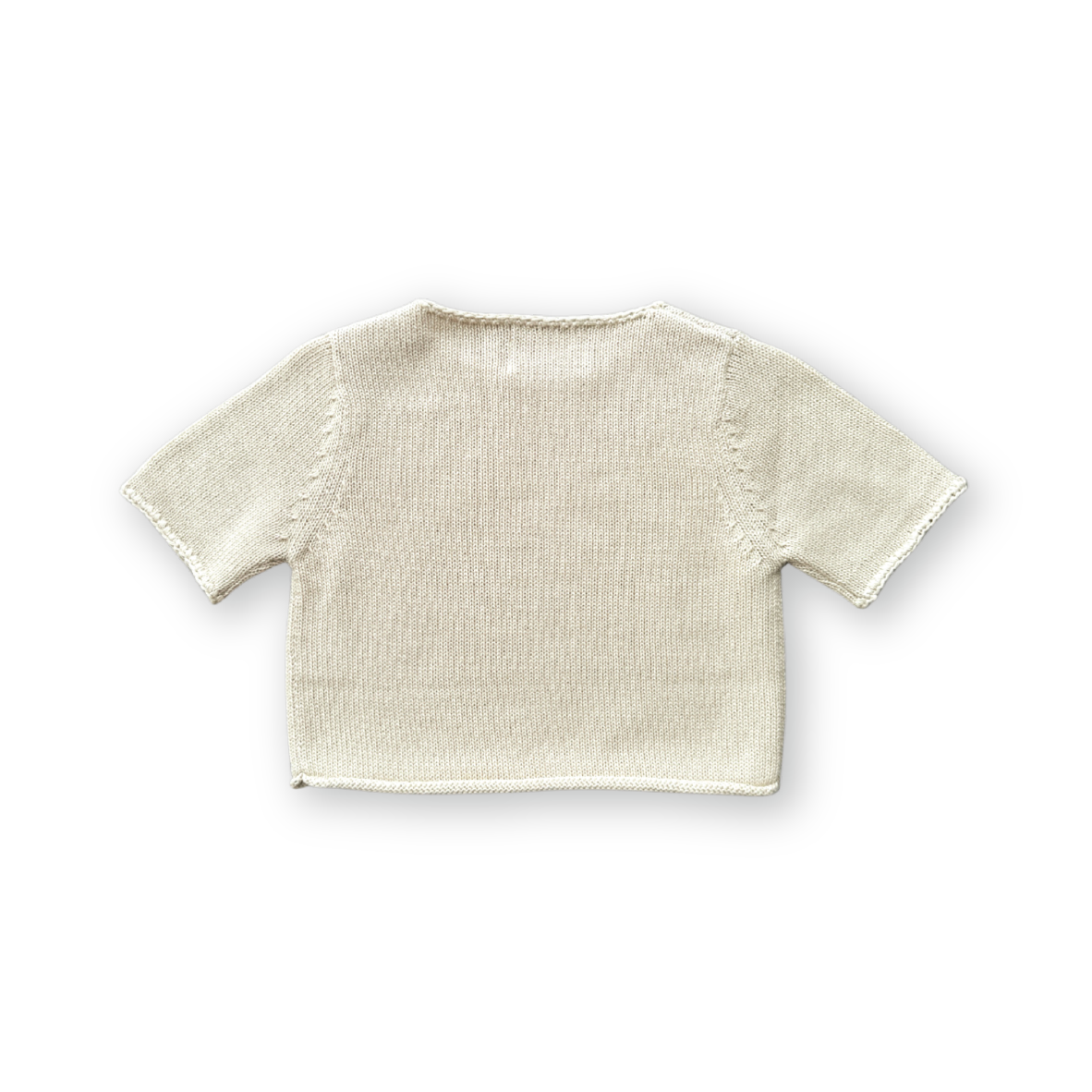 Grown Blanket Stitch Knitted Tee Dune