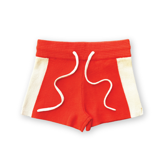 Grown Milano Knitted Shorts Rosso