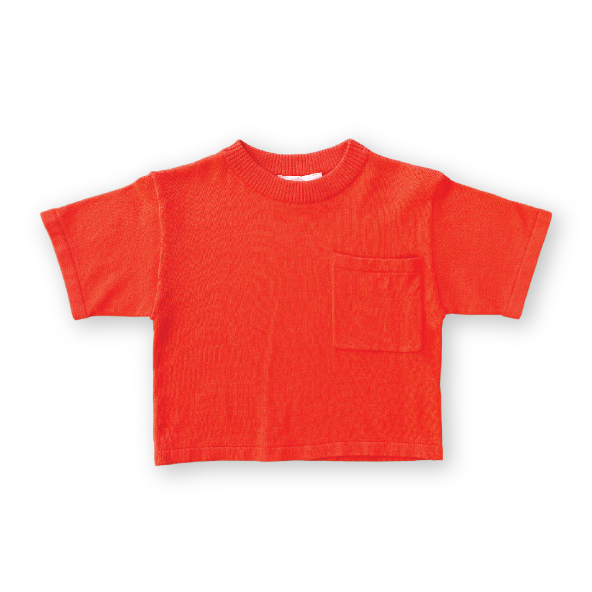 Grown Knitted Pocket Tee Rosso