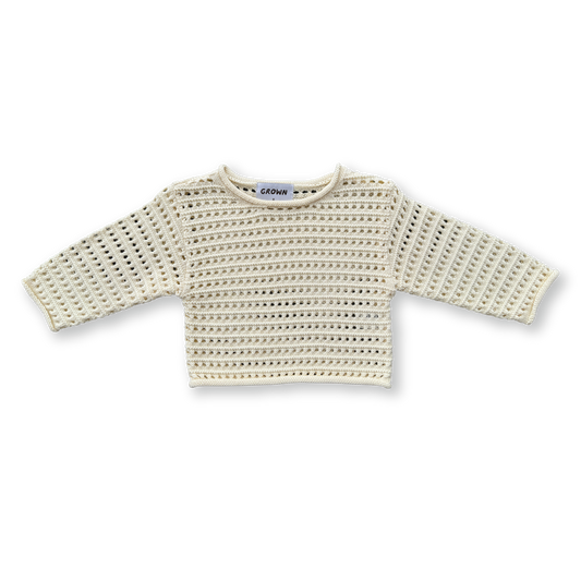 Grown Summer Knit Pull Over Milk