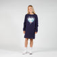 Hello Stranger Long Sleeve Band Dress Navy