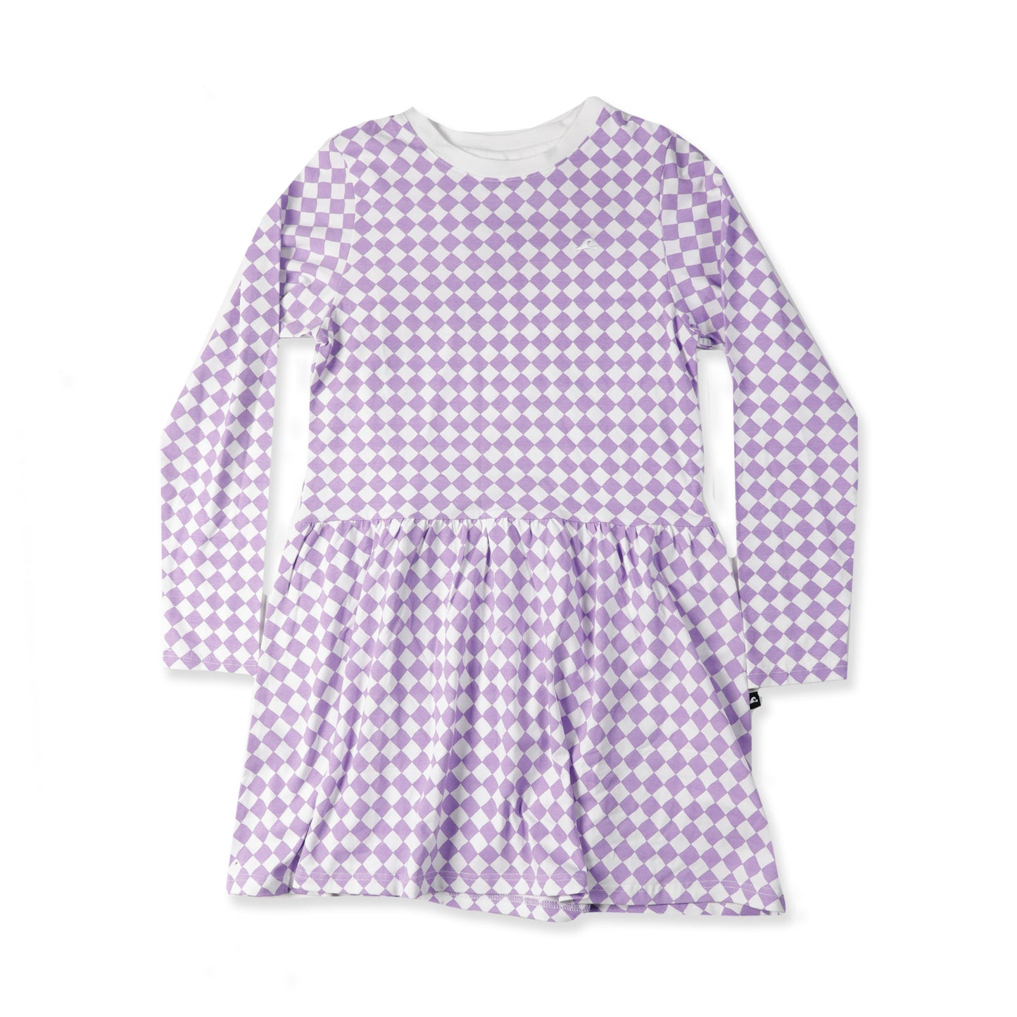 Hello Stranger Long Sleeve Monday Dress Purple Check