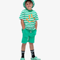 Band of Boys Green Striped Smile Tee