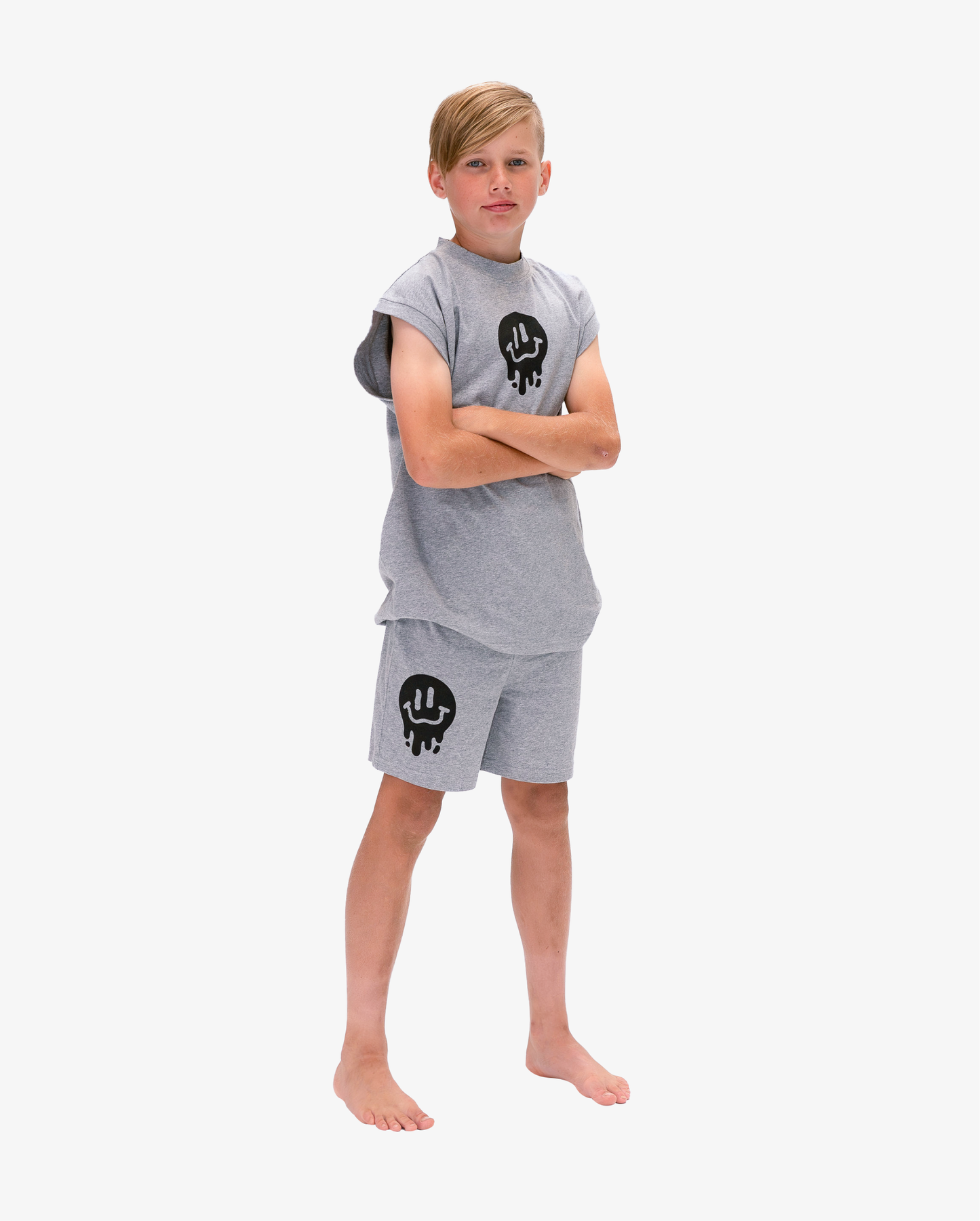 Band of Boys Drippin in Smiles Tank PJs Grey